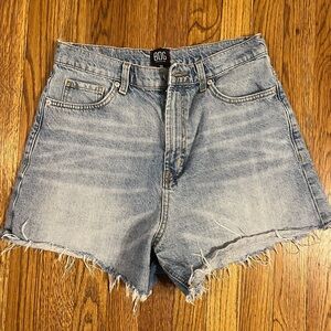 BDG Faded Blue Frayed Hem Jean Shorts